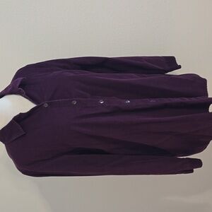 J Jill corduroy top button front 100% cotton long line Medium